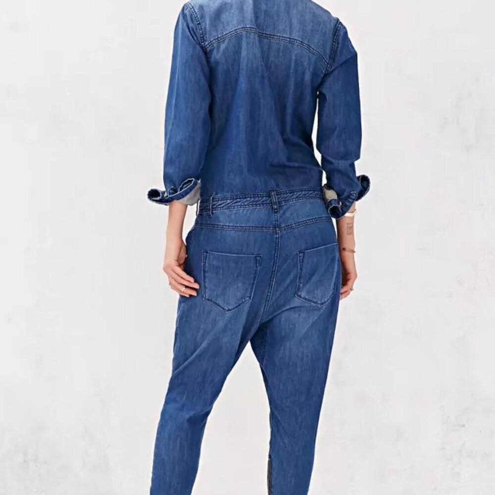 NWOT One Teaspoon Denim Long Sleeve Jumpsuit Size XS - Picture 5 of 16